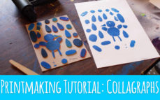 Printmaking Tutorial: Collagraphs, from Planning to Printing in One Session; project for K and up!