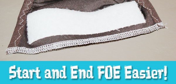 How To Start And End FOE (fold over elastic) A Little Easier from Muse of the Morning