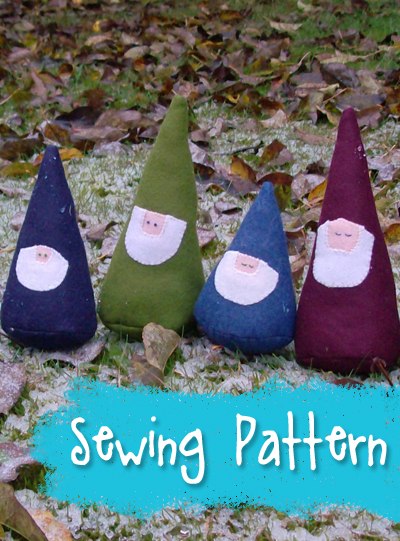 My Friendly Garden Gnomes a stuffed toy pattern from Muse of the Morning