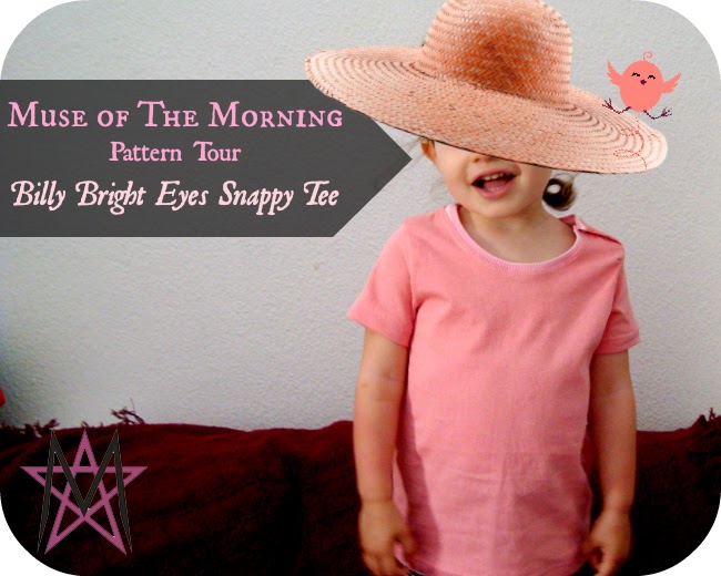 House of Estrela sews the Billy Bright Eyes Snappy Tee by Muse of the Morning patterns