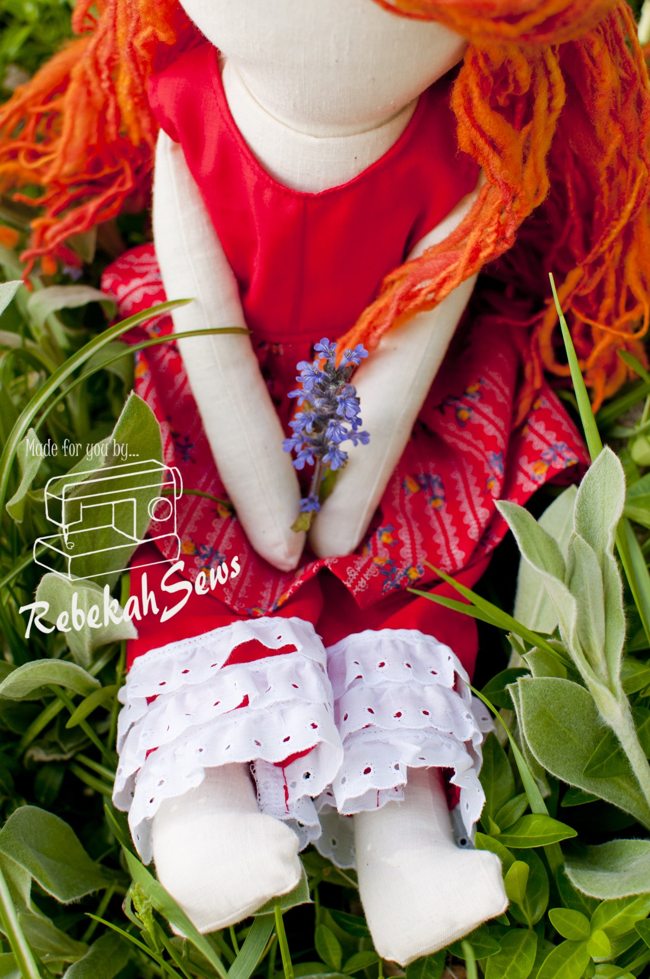 Muse of the Morning's Playful Prudence Large Doll Pattern sewn by Rebekah Sews