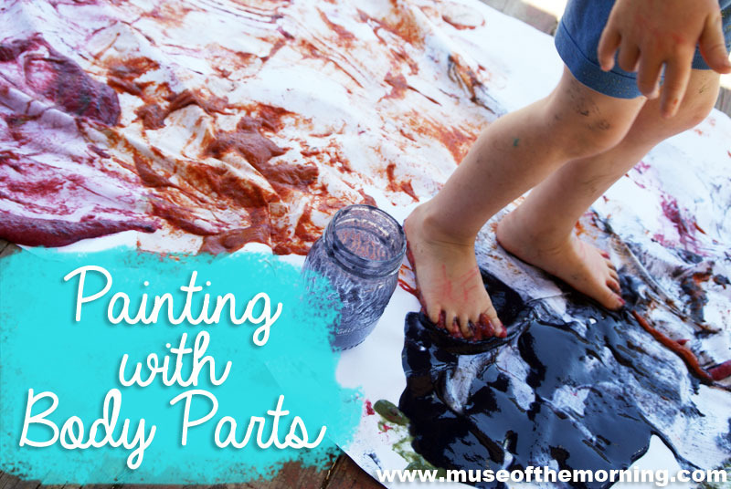 BIG MESSY ART: Painting with body parts from Muse of the Morning