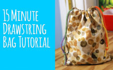15 Minute Drawstring Bag Tutorial