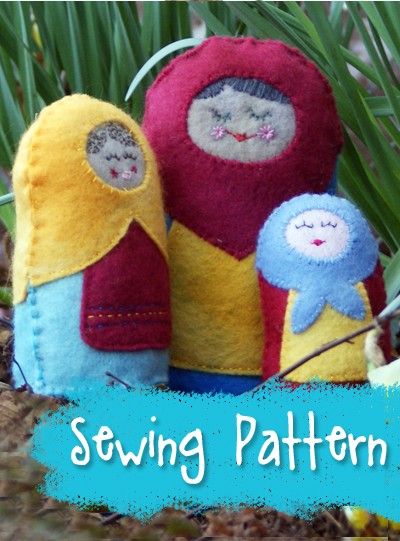 Stuffed Matryoshka Russian Nesting Dolls Sewing Pattern from Muse of the Morning