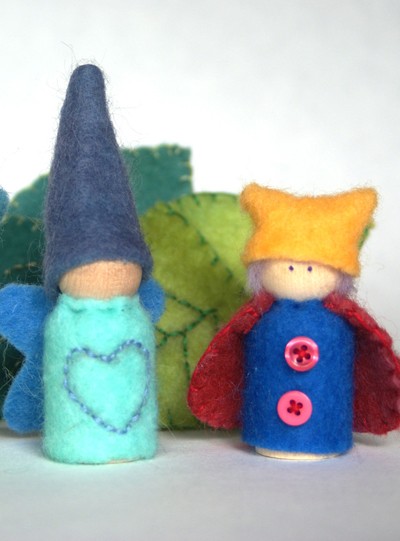 Nature Table Gnomes and their Leaf Beds kit to make your own from Muse of the Morning