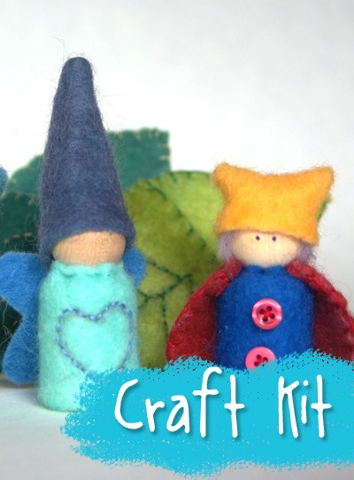 Wooden Peg People Nature Table Gnomes and Fairies Craft Kit from Muse of the Morning