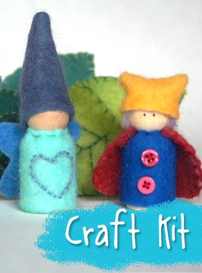 Wooden Peg People Nature Table Gnomes and Fairies Craft Kit from Muse of the Morning
