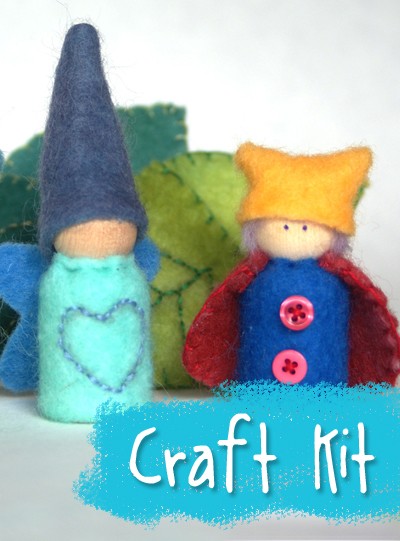 Wooden Peg People Nature Table Gnomes and Fairies Craft Kit from Muse of the Morning