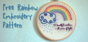 Free Rainbow Embroidery Pattern