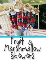 Strawberry Blueberry Marshmallow Skewers Recipe