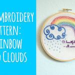 Free Embroidery Pattern: Rainbow and Clouds
