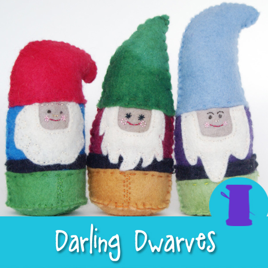Darling Dwarves - a hand sewing pattern from Muse of the Morning