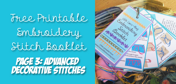 Free Printable Embroidery Stitch Binder Ring Booklet from Muse of the Morning