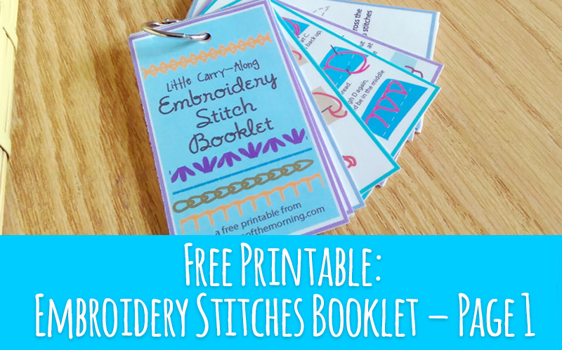 Free Printable: Embroidery Stitch Binder Ring Booklet – Page 1