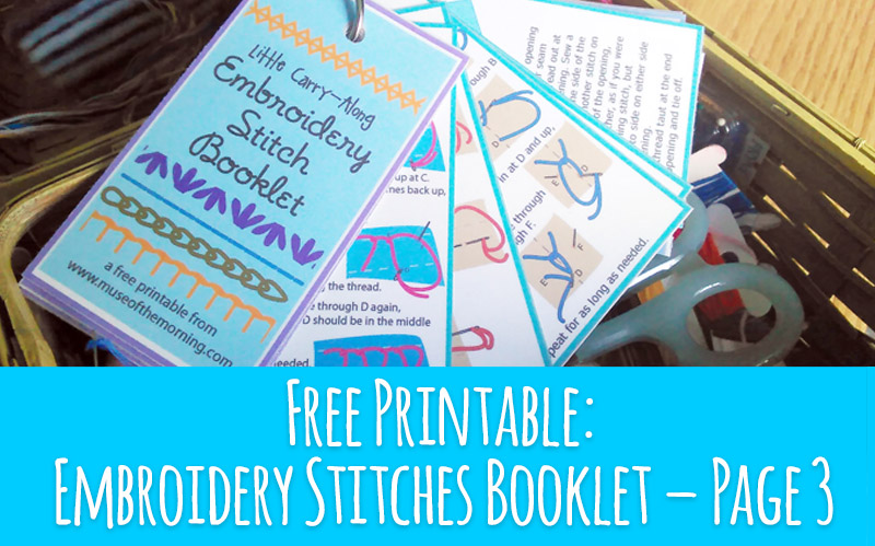 Free Printable: Embroidery Stitches Booklet – Page 3