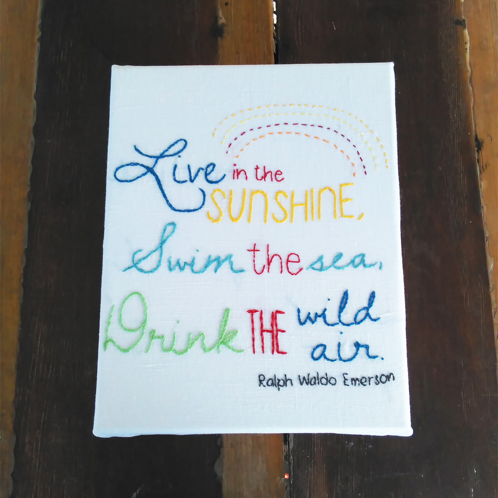 Live In the Sunshine Embroidery Design from Muse of the Morning