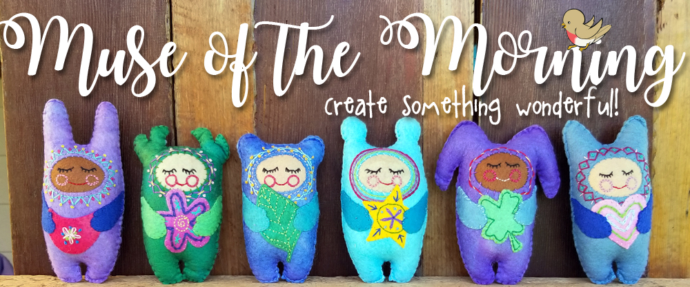 Header for Muse of the Morning: a row of 6 sweet little SnugzDollz with the words Muse of the Morning on the top