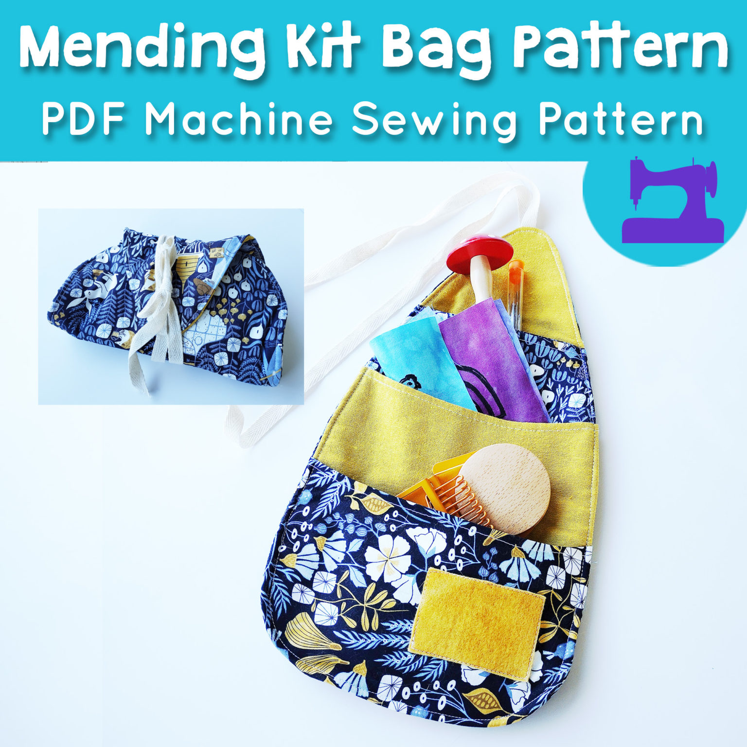 Mending kit bag sewing pattern from Muse of the Morning