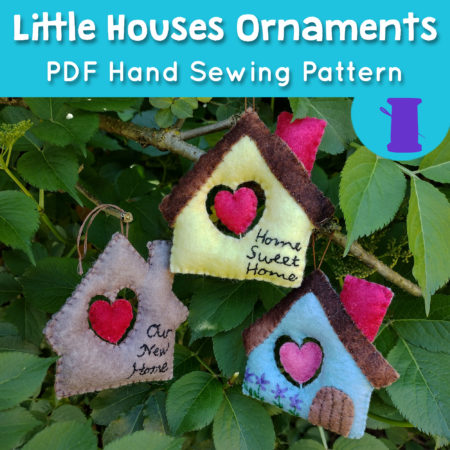 Little Houses ornaments sewing pattern from Muse of the Morning