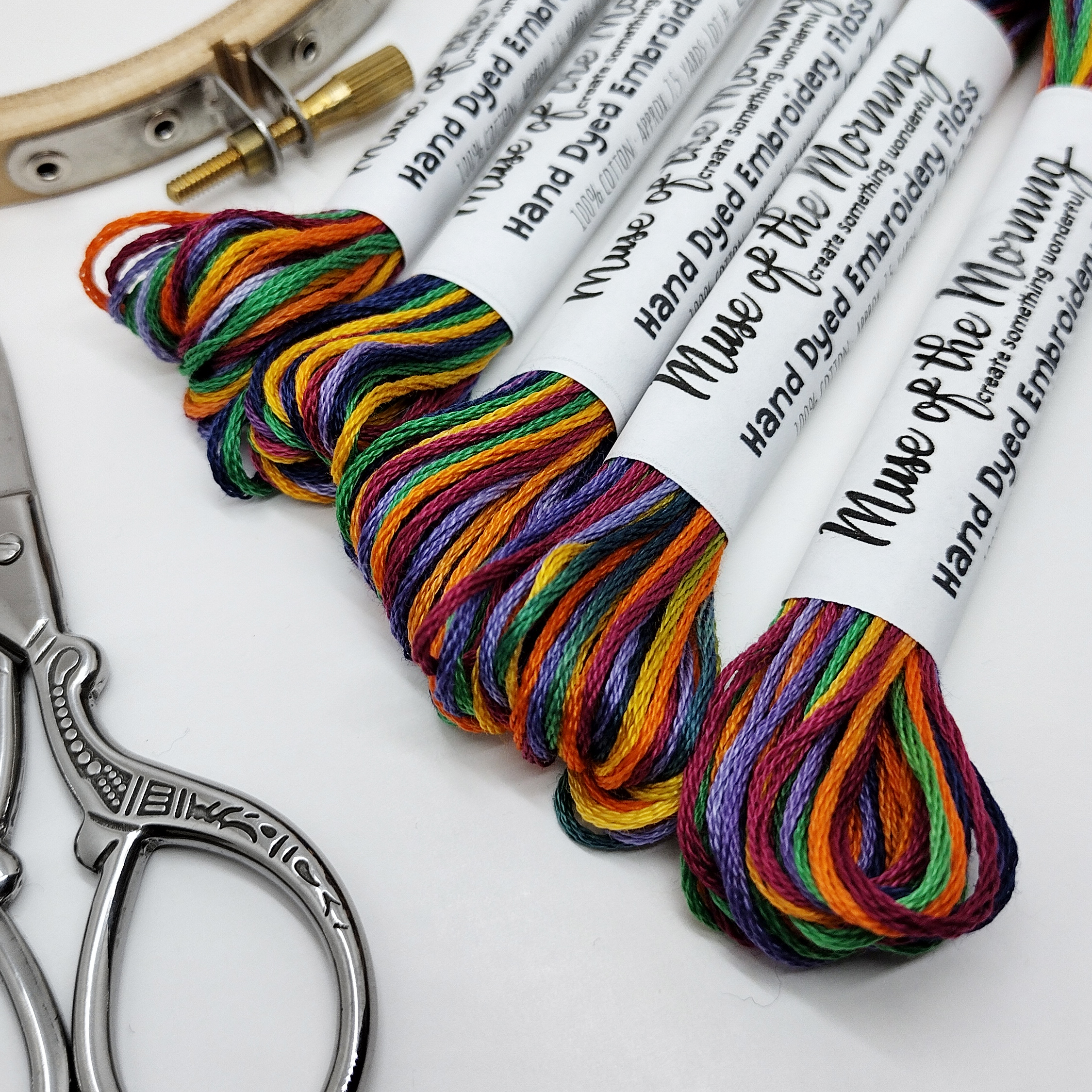Rainbow Variegated Embroidery Floss – Muse of the Morning – Hand