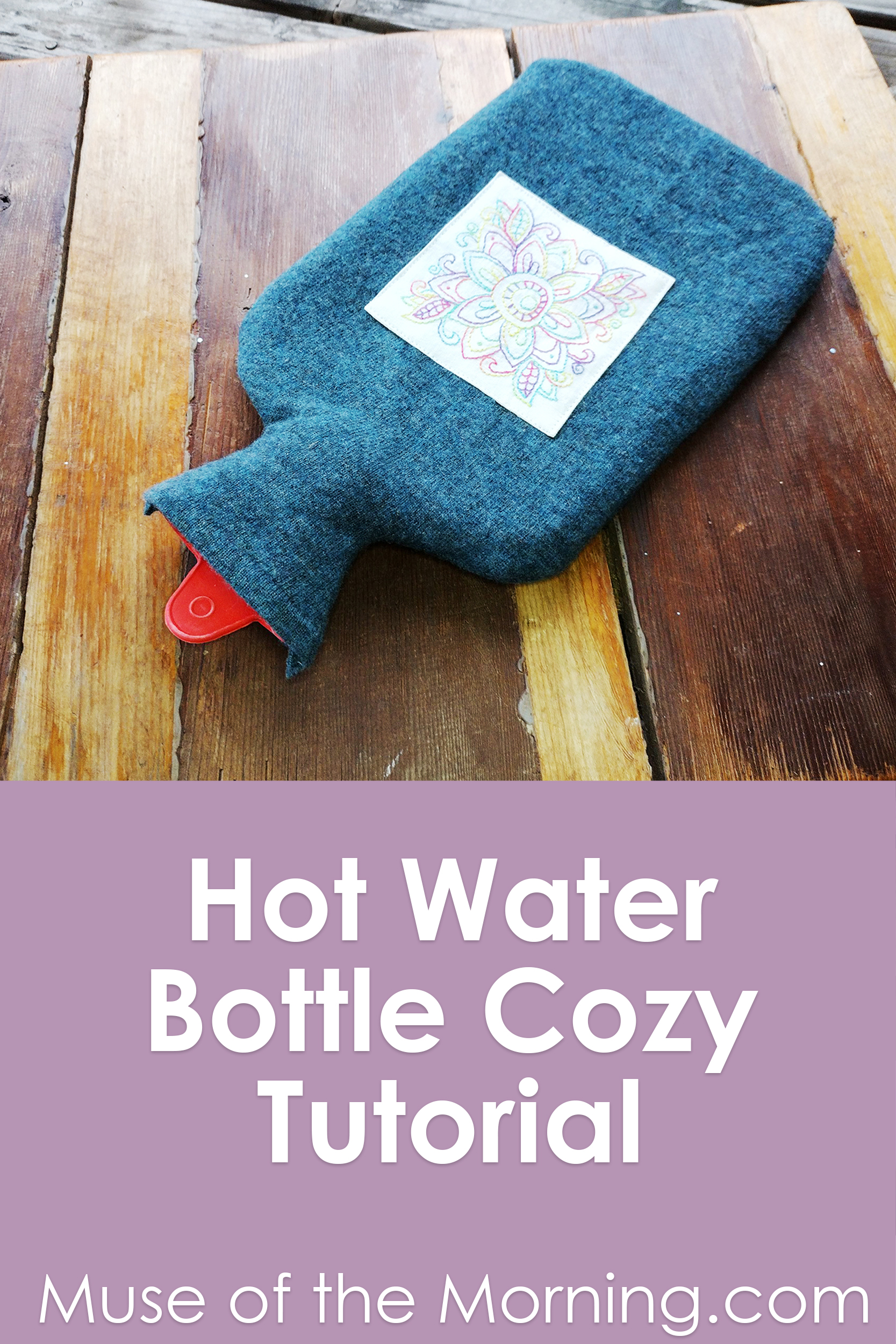 Hot Water Bottle Cozy Tutorial - a post from Muse of the Morning