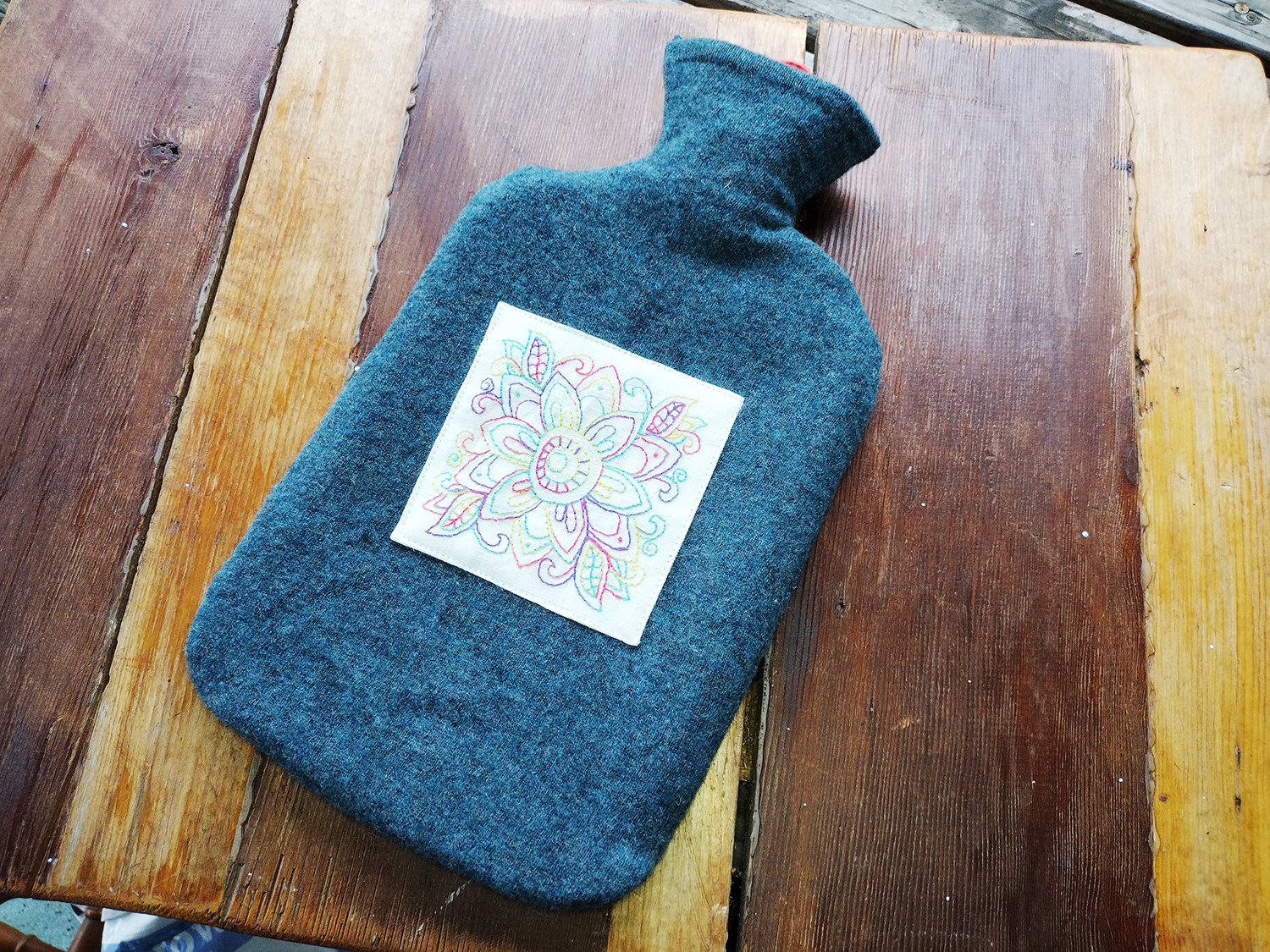 Hot Water Bottle Cozy Tutorial - a post from Muse of the Morning