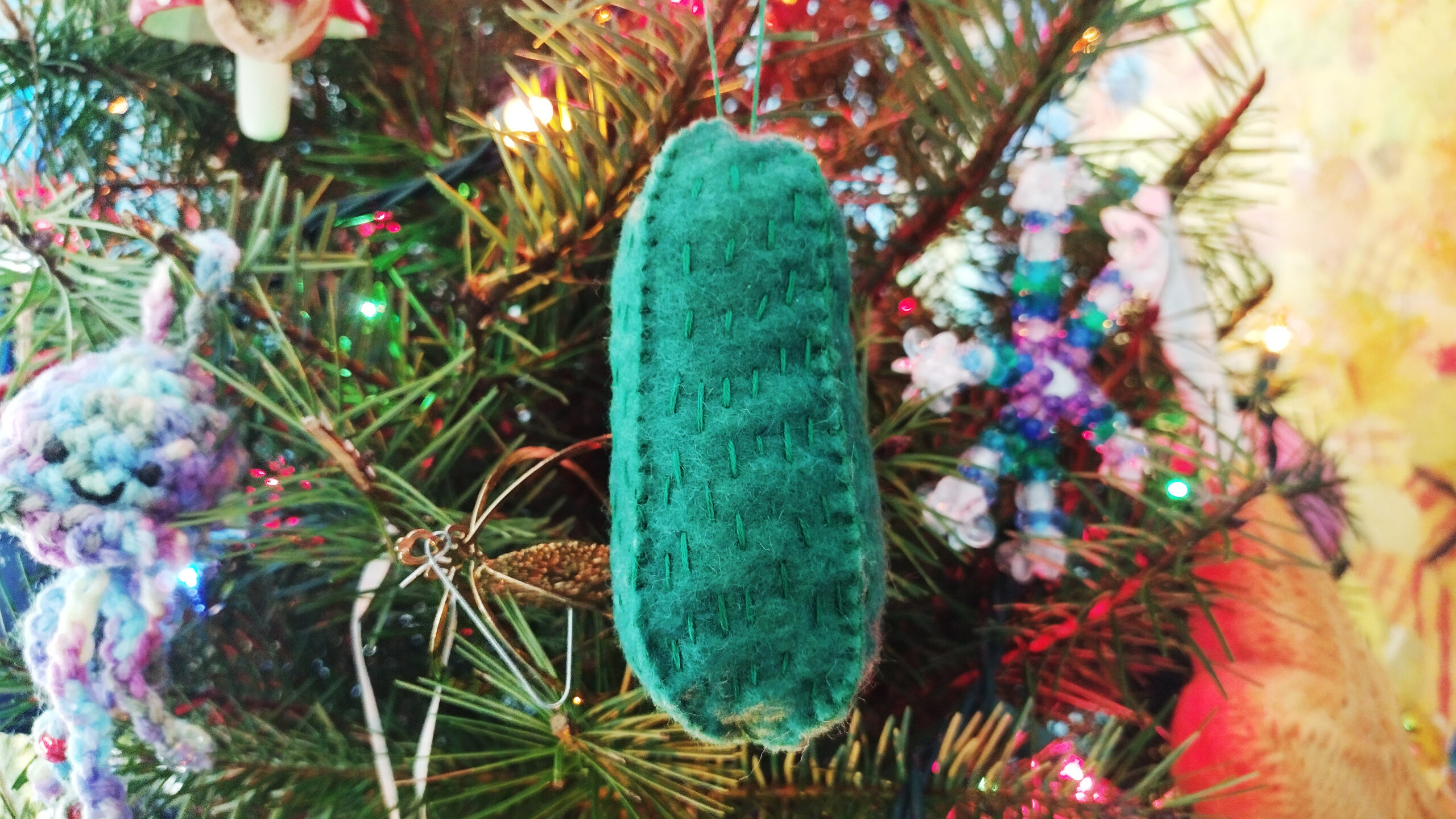 Christmas Pickle Ornament - a hand sewing pattern from Muse of the Morning