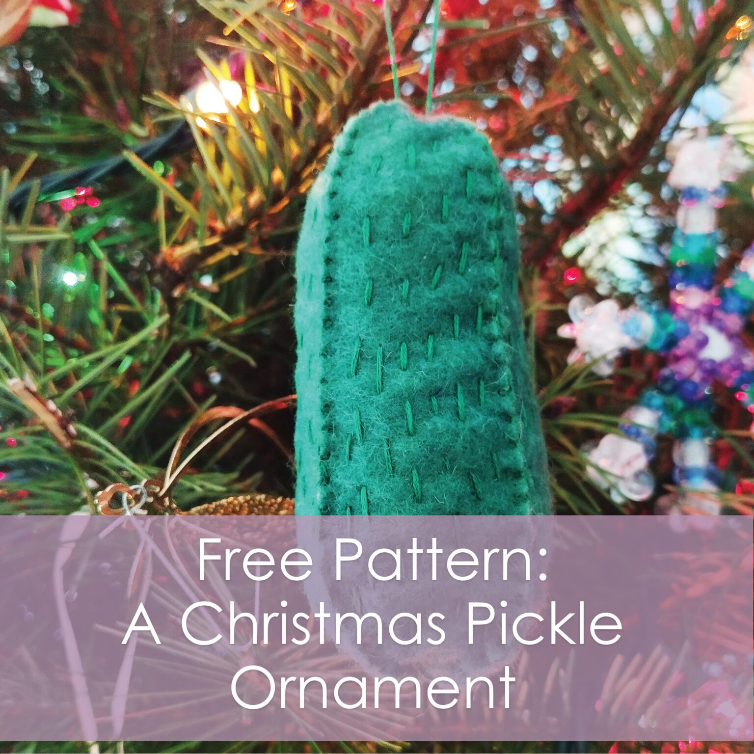 Christmas Pickle Ornament - a hand sewing pattern from Muse of the Morning