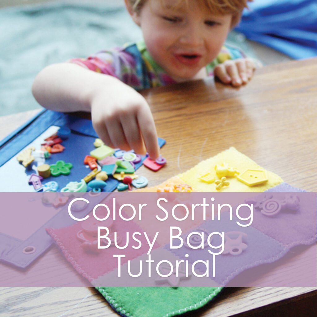 Color Sorting Busy Bag Activity - a tutorial from Myuse of the Morning