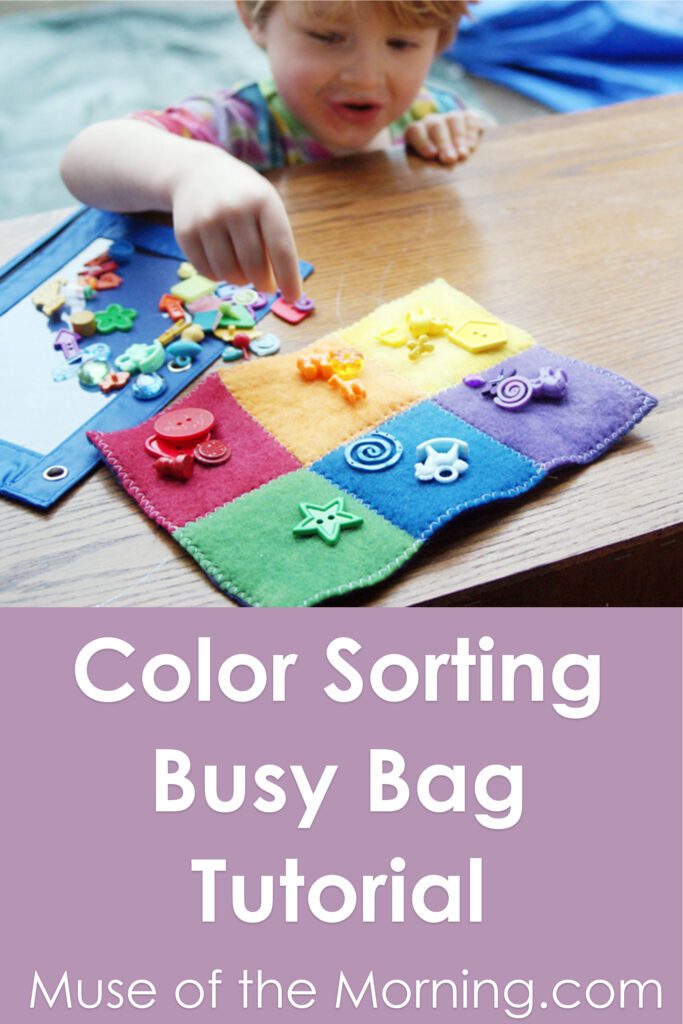 Color Sorting Busy Bag Activity - a tutorial from Muse of the Morning