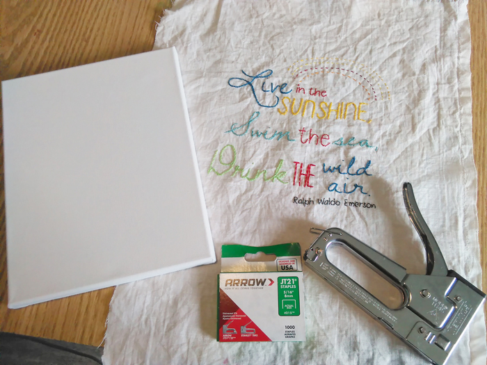 How to display your embroidery on a canvas - a tutorial from Muse of the Morning