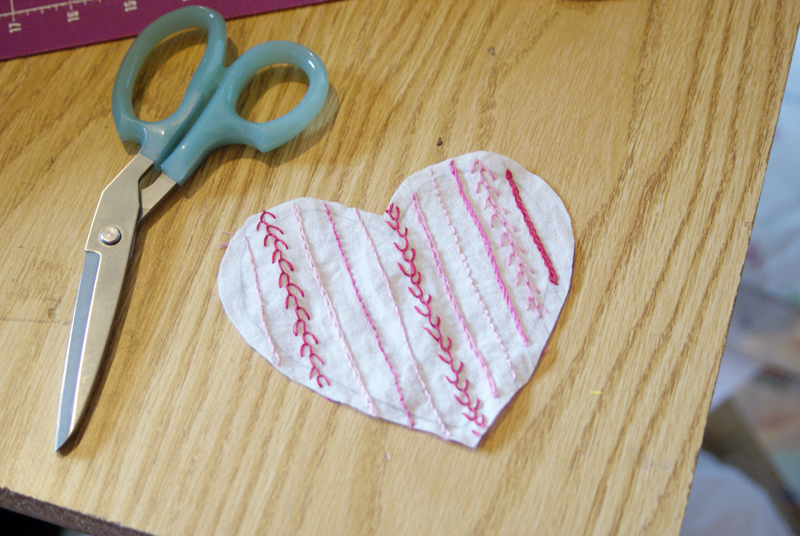 Embroidered Heart Ornament Tutorial from Muse of the Morning