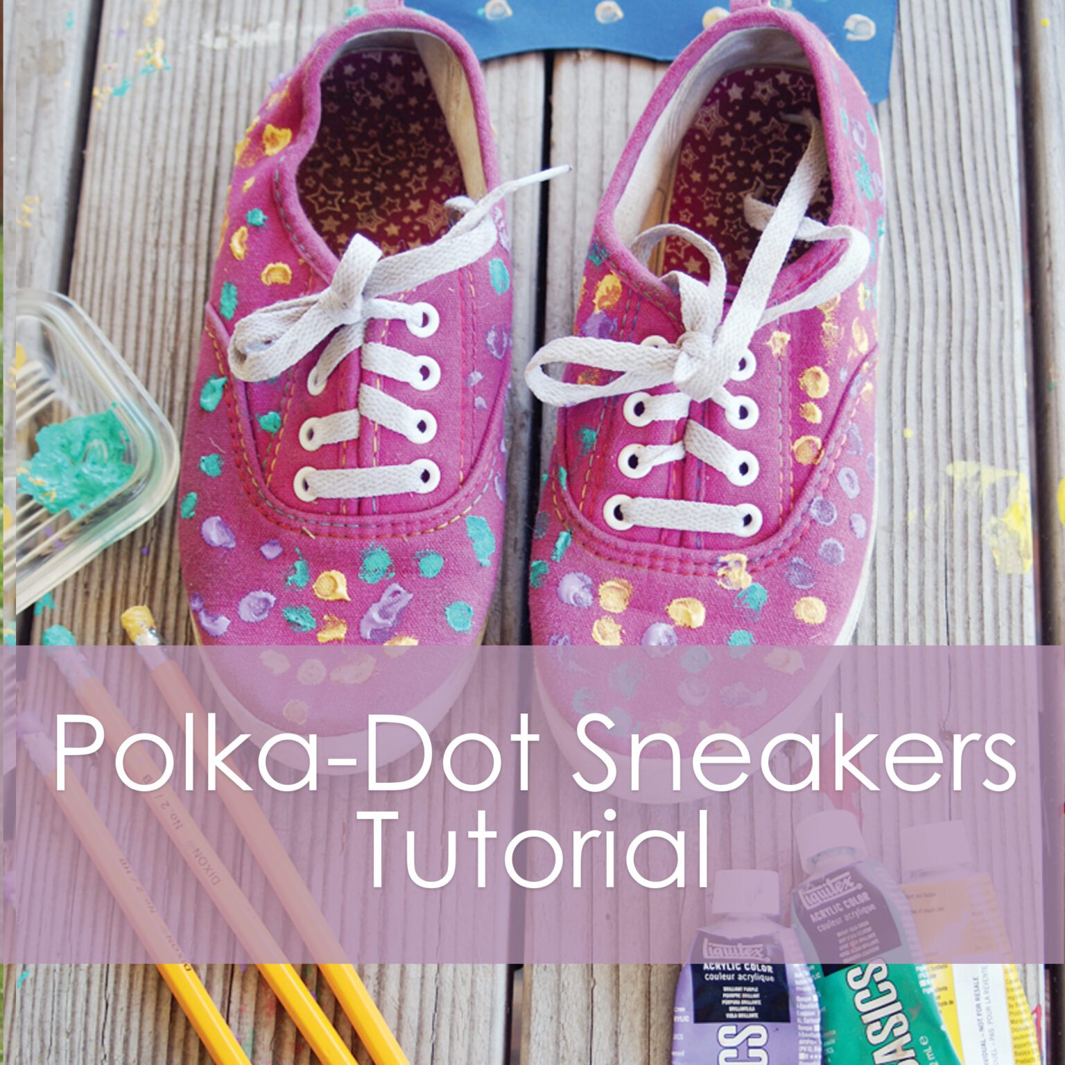 Polka-Dot Sneakers Tutorial from Muse of the Morning
