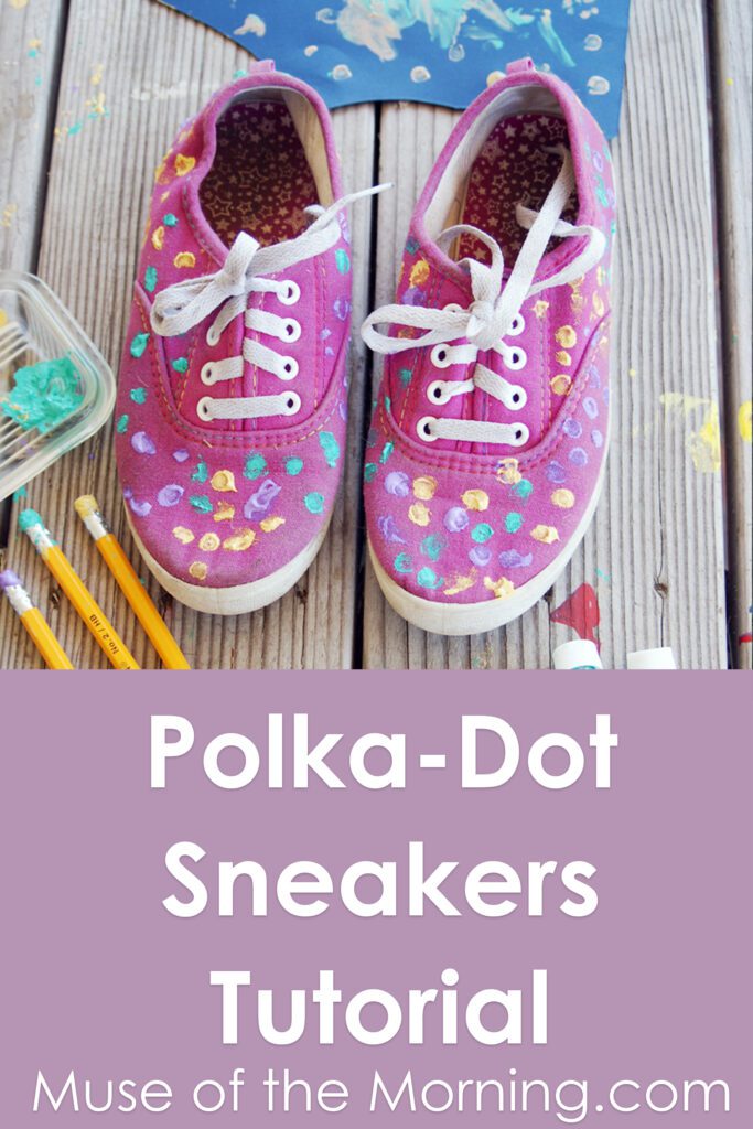 Polka-Dot Sneakers Tutorial from Muse of the Morning