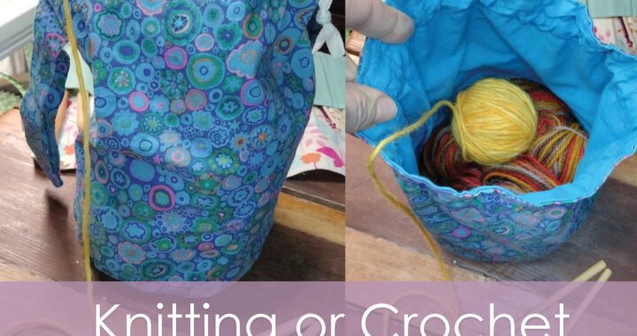 Knitting or Crochet Project Bag Sewing Tutorial from Muse of the Morning