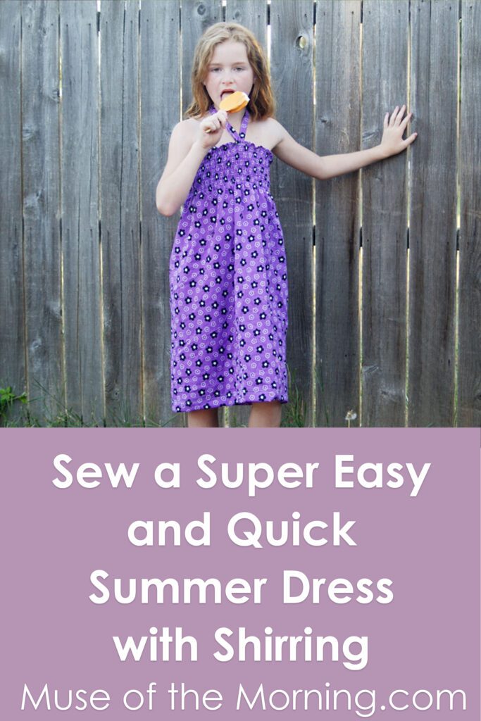 Sew a super easy and quick summer dress with shirring - a tutorial from Muse of the Morning