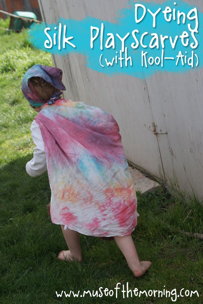 How To Dye Silk Scarves with Kool-Aid - a tutorial from Muse of the Morning
