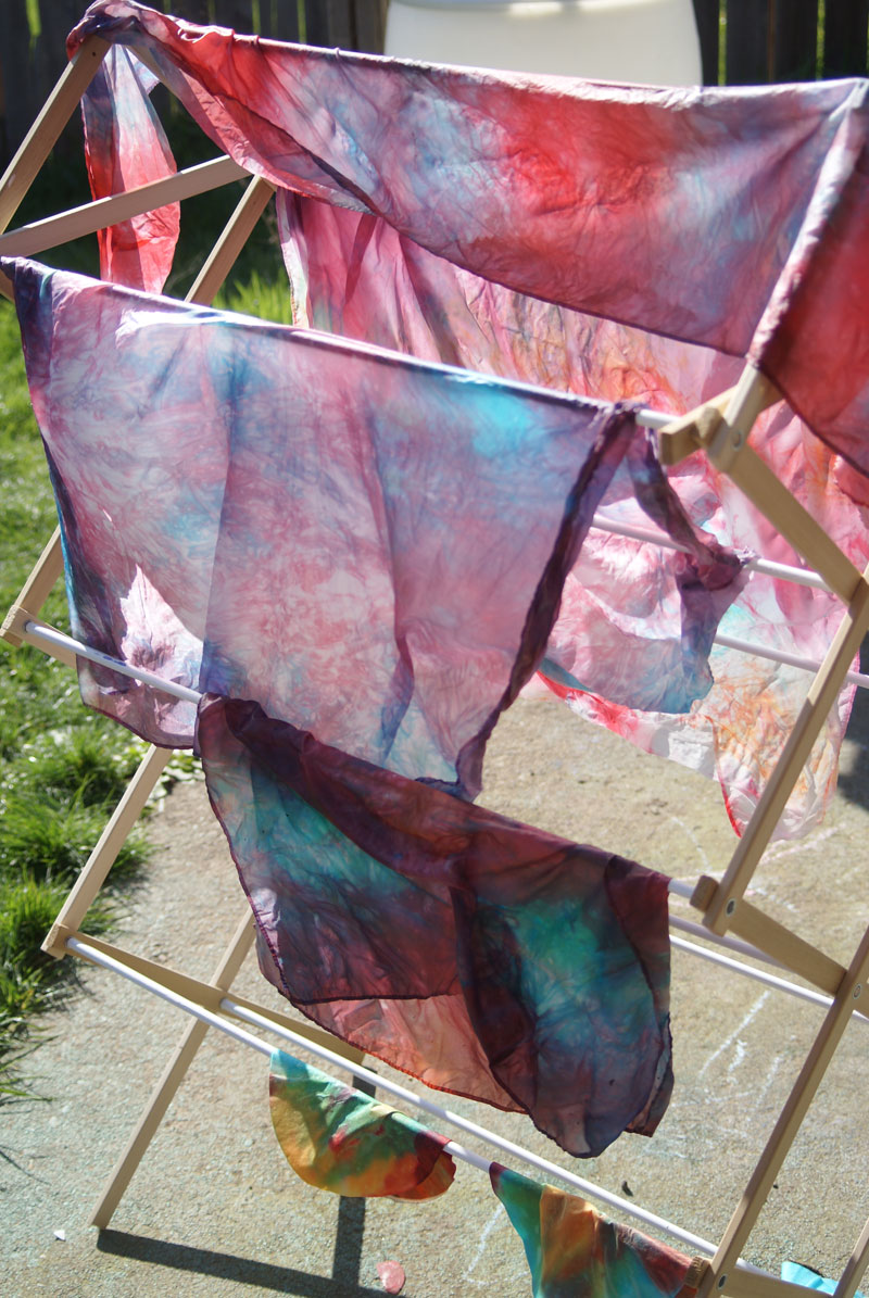 How To Dye Silk Scarves with Kool-Aid - a tutorial from Muse of the Morning