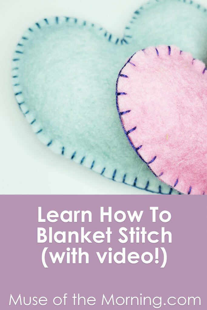 Learn how to do a blanket stitch with Chrissy from Muse of the Morning - how to start and to end the thread, how to go around corners and curves, and how to hide your knot!