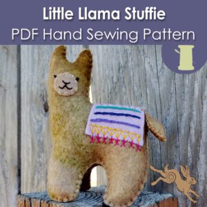 Little Llama Stuffie Hand Sewing Pattern from Muse of the Morning