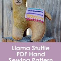 Little Llama Stuffie Hand Sewing Pattern from Muse of the Morning
