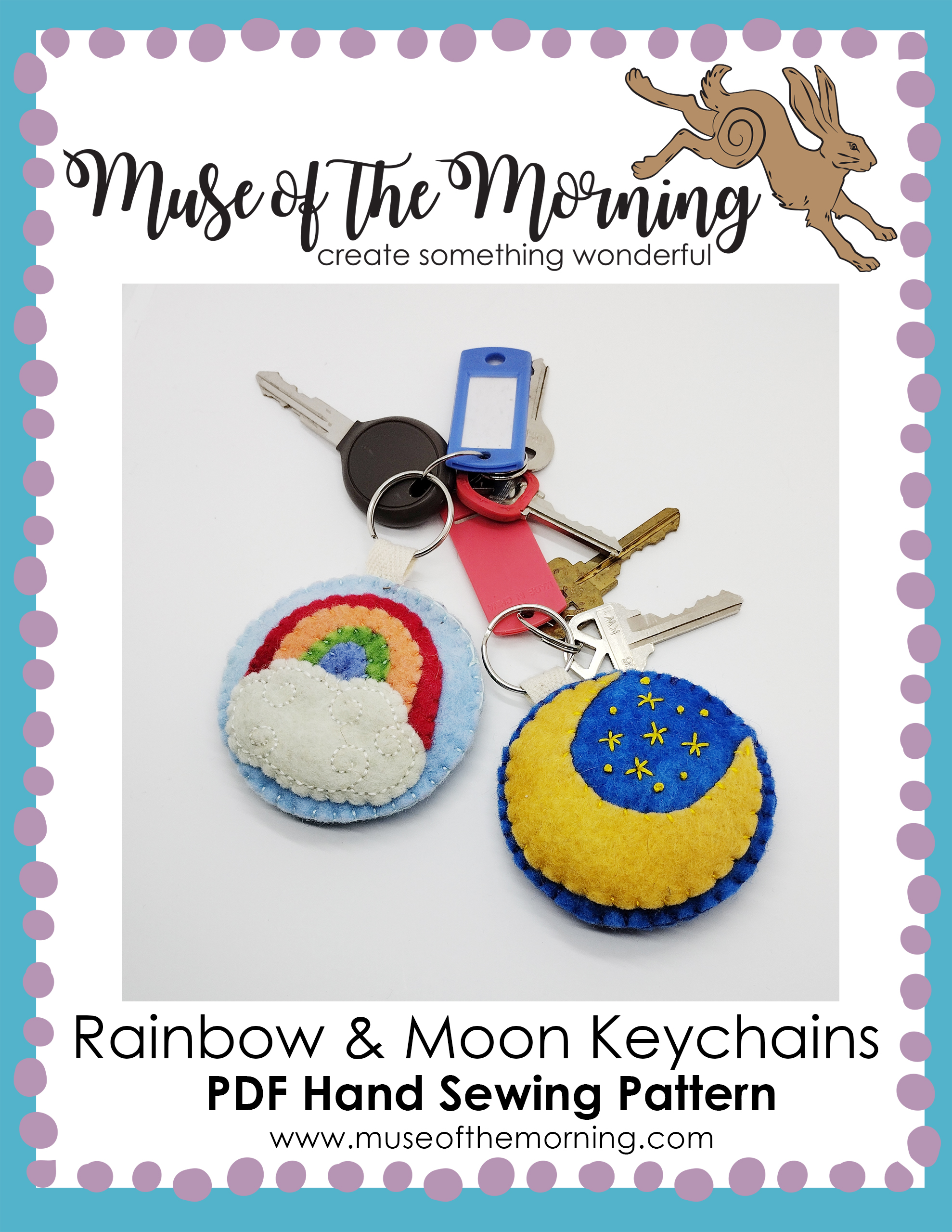 Moon Keychain,, Mosaic Colorful Keychains, Unique Gift