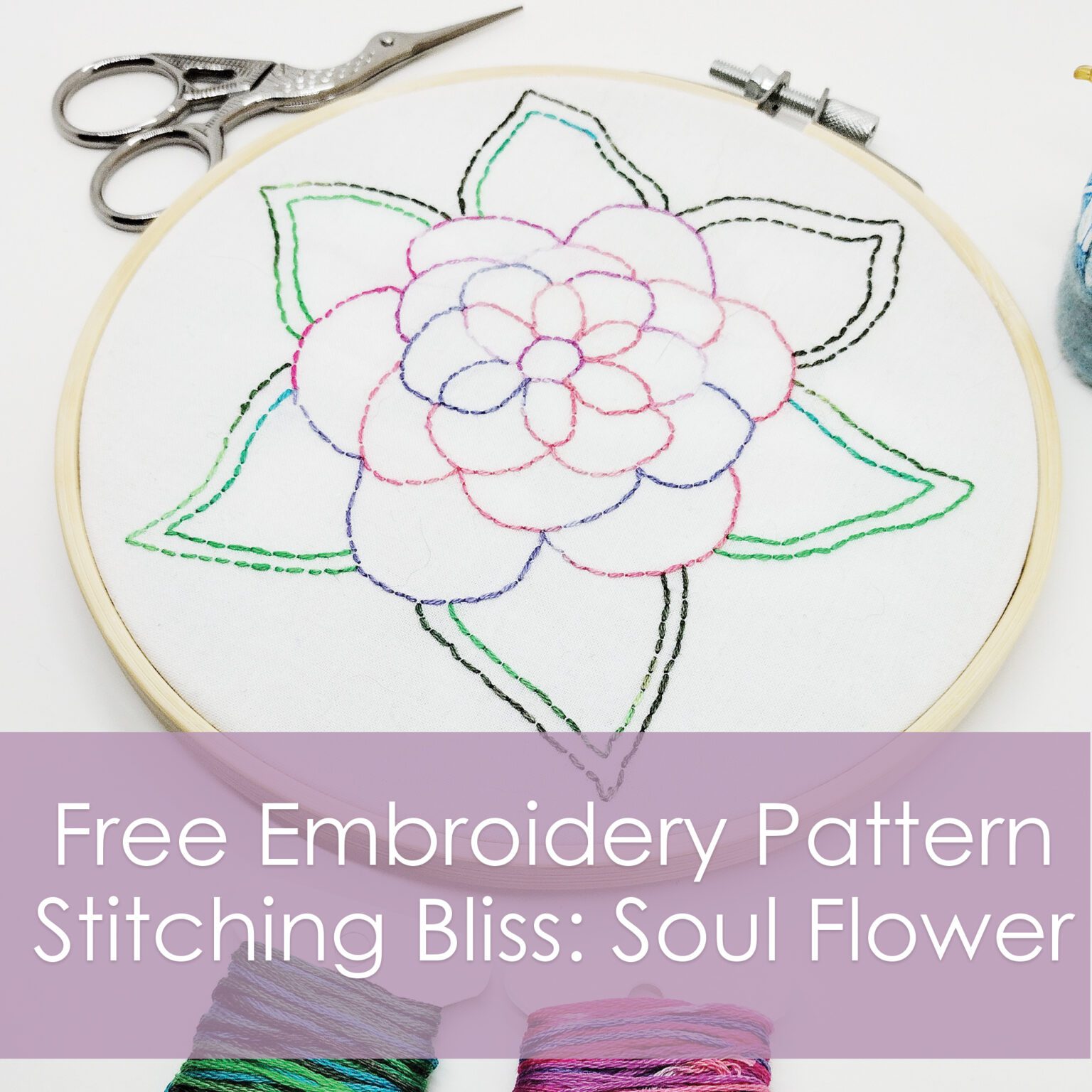 Stitching Bliss: Soul Flower - a free embroidery pattern from Muse of the Morning